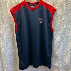 Tommy‎ Hilfiger Men's Muscle Tank Shirt X-LARGE Red & Navy Y2K Vintage